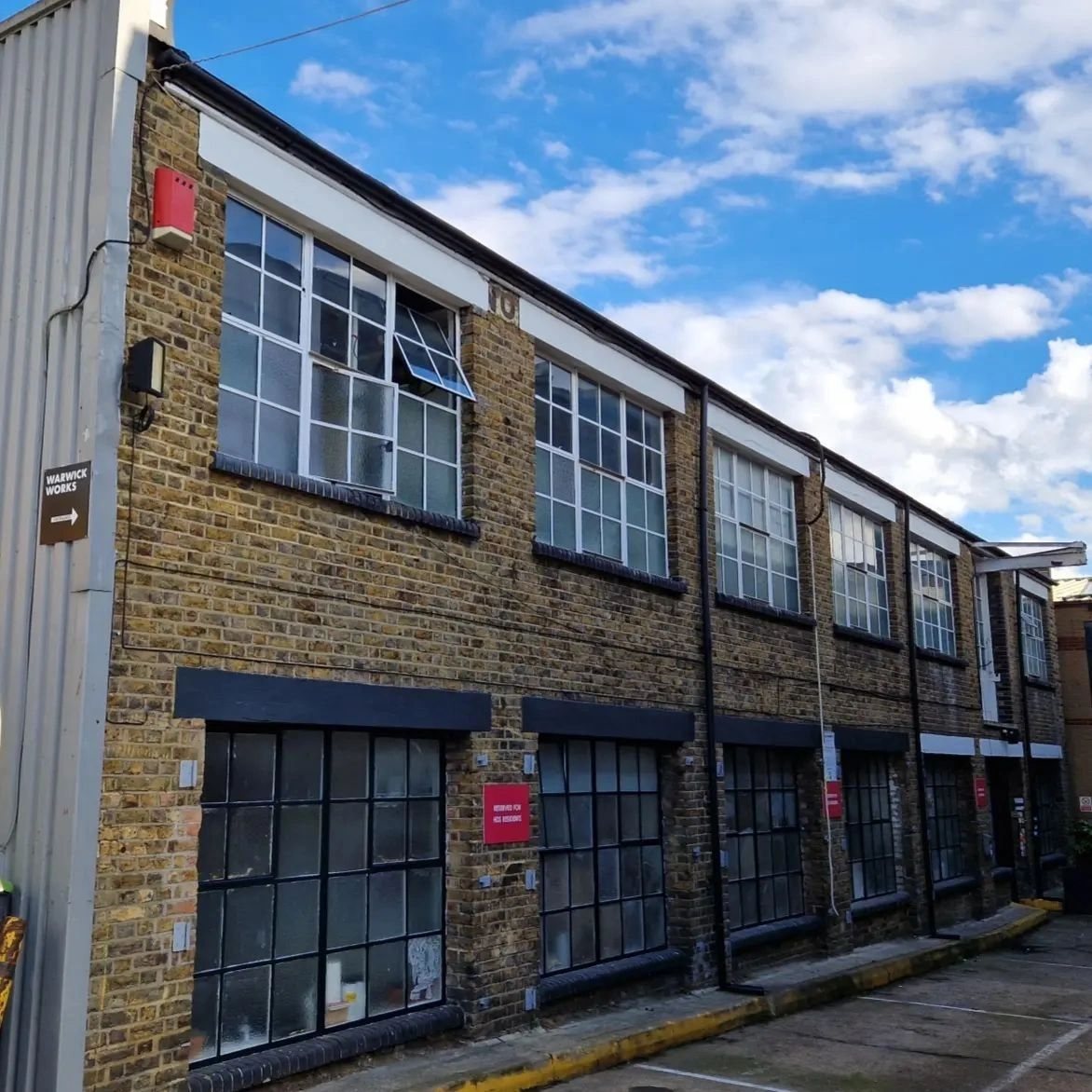 Commercial building exterior after decorating